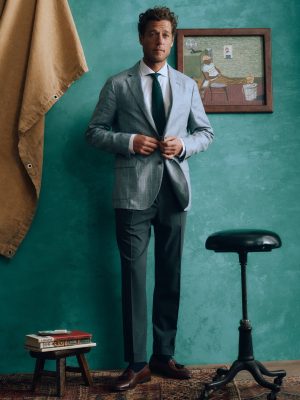 McCown Wool & Linen Sport Coat in Glen Plaid