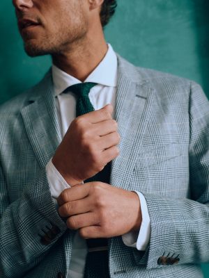 McCown Wool & Linen Sport Coat in Glen Plaid