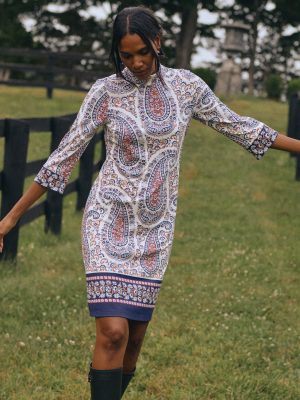 Zelda Dress in Paisley Splendor Edge