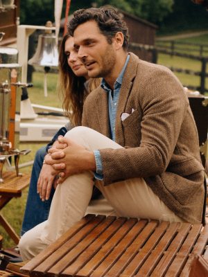 McCown Wool Sport Coat in Herringbone