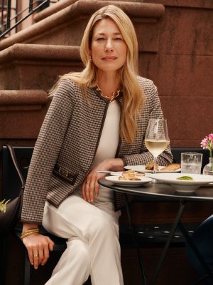 Cyna Jacket in Houndstooth Jacquard