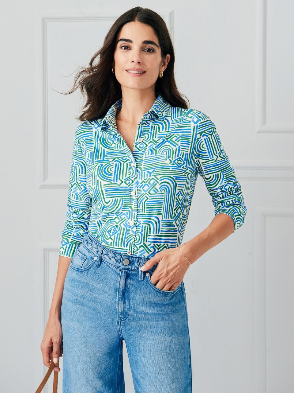 Betty Shirt in Geo Maze