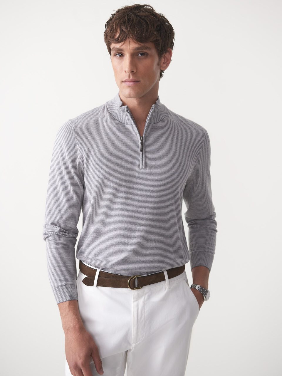 Brookhaven 1/4 Zip Sweater in Stripe