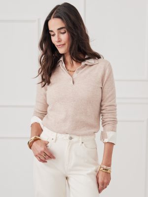 Cam Cashmere Polo Sweater
