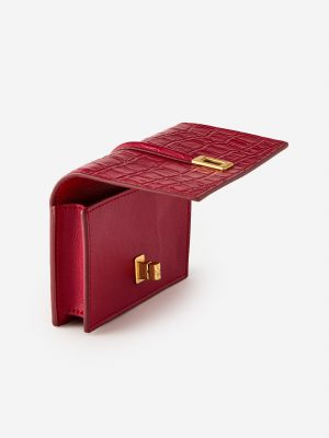 Dinah Leather Card Holder in Crocodile