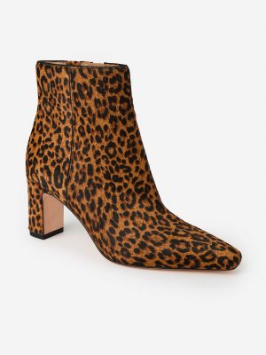 Eden Pony Hair Ankle Booties in Leopard