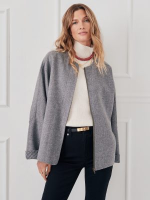 Bora Cape in Herringbone