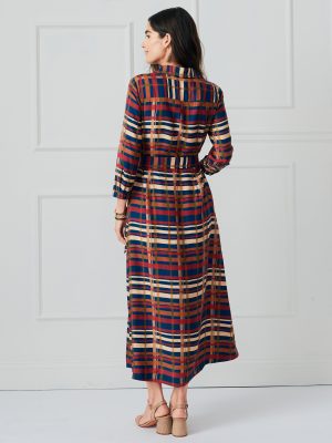 Freda Dress in Plaid Flourish