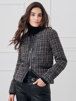 Hughes Quilted Tweed Puffer