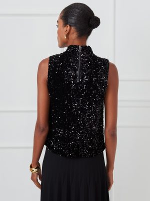 Leeza Sleeveless Sequin Top