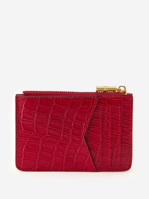 Libi Leather Card Case in Crocodile