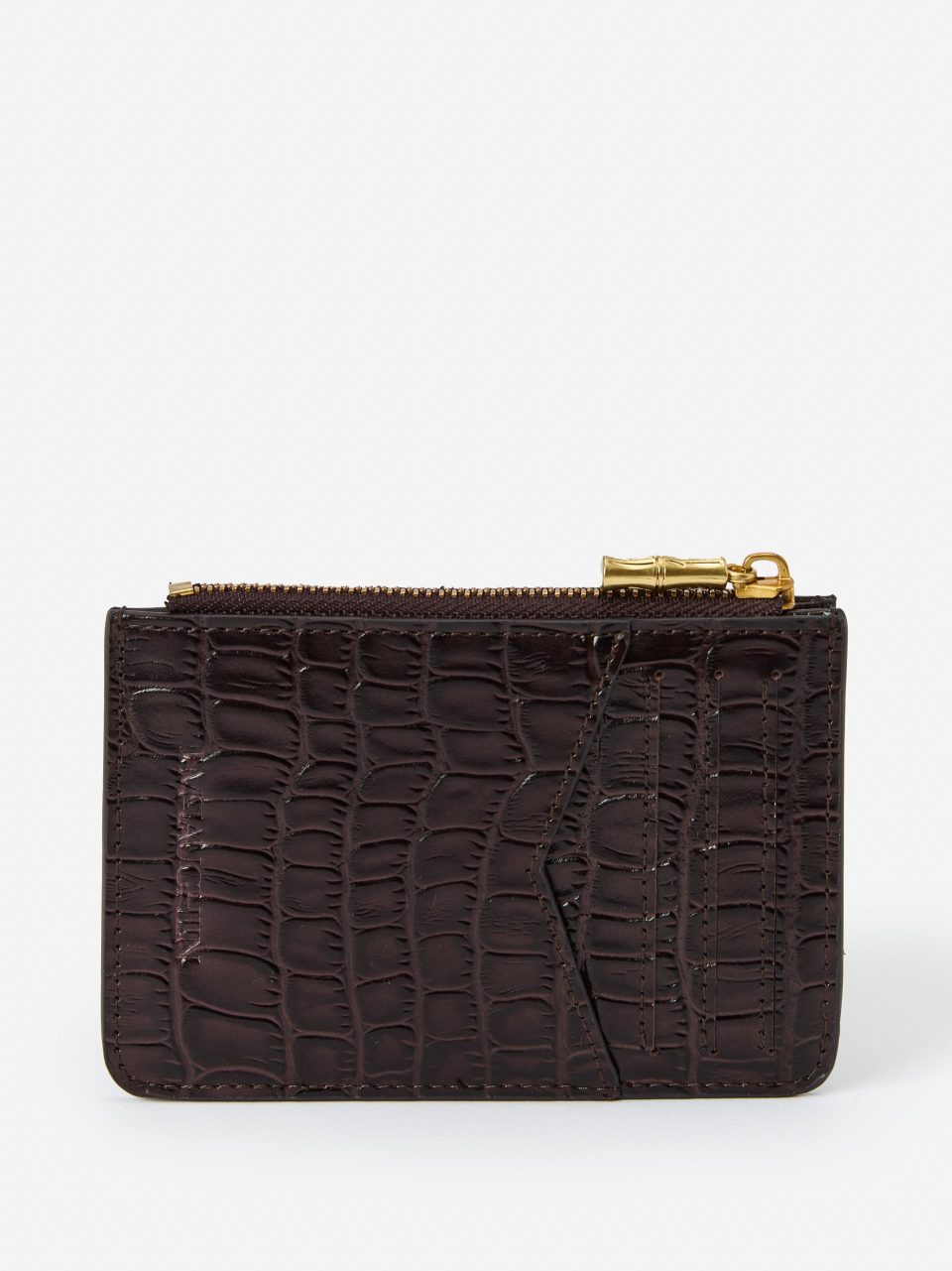 Libi Leather Card Case in Crocodile