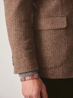 McCown Wool Sport Coat in Herringbone