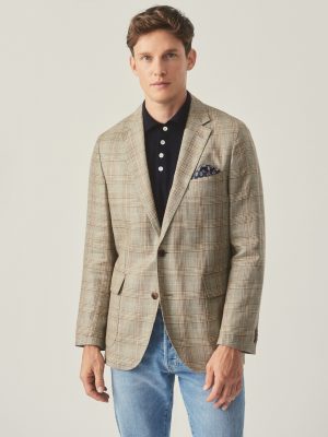 McCown Wool & Linen Sport Coat in Glen Plaid
