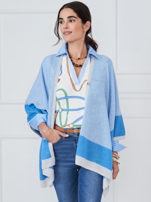 Naomi Cashmere Wrap in Color Block