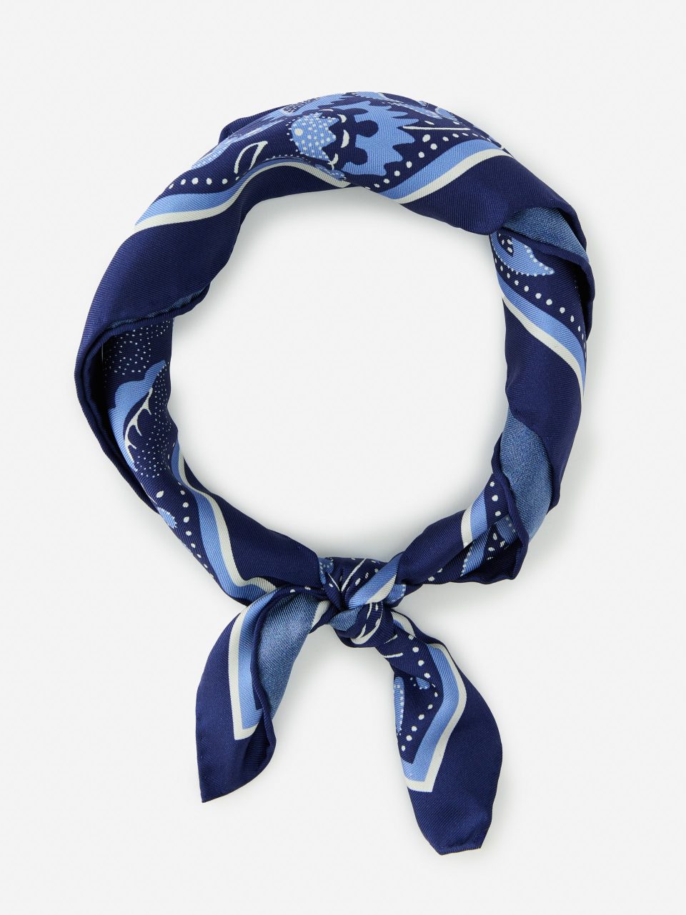 Nikka Silk Scarf in Squared Away