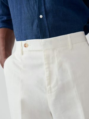 Linen Cotton Twill Oxford Pants