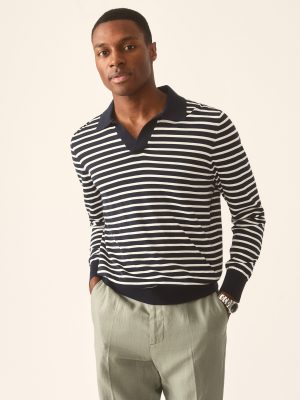 Amalfi Polo Sweater in Stripe