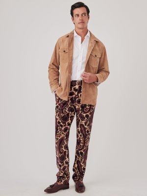 Oxford Velvet Pants in Baroque Paisley