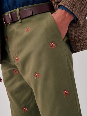 Redding Straight-Fit Chino Pants in Embroidered Jockey