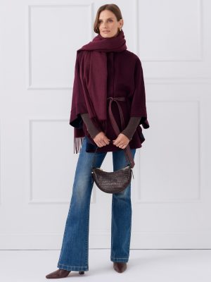 Mezzaluna Leather Handbag in Crocodile