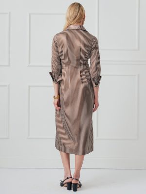 Whit Dress in Stripe