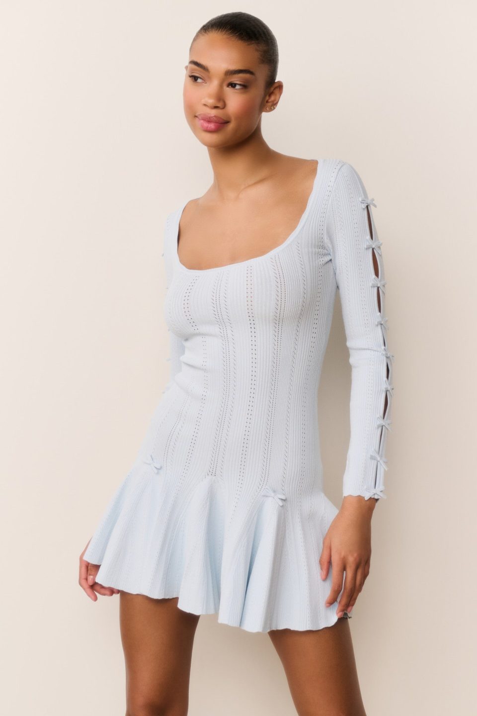 Seychelle Ribbed Pointelle Mini Dress