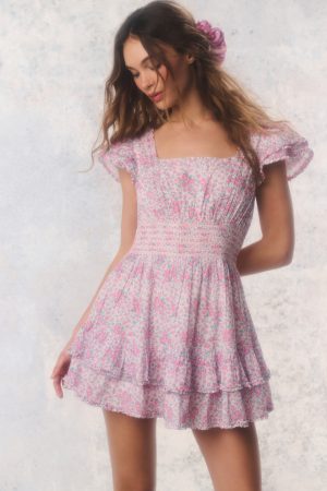 Re-Edition Stanton Floral Cotton Mini Dress