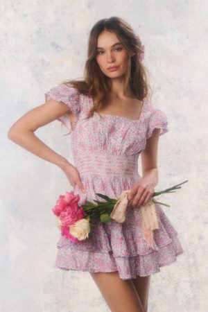 Re-Edition Stanton Floral Cotton Mini Dress