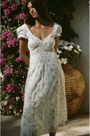 Suvi Floral Cotton Midi Dress