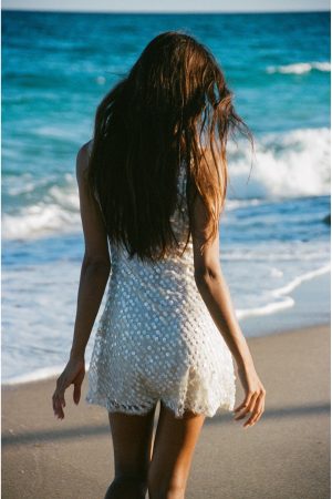 Ciris Shell Bead Mini Dress